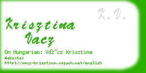 krisztina vacz business card